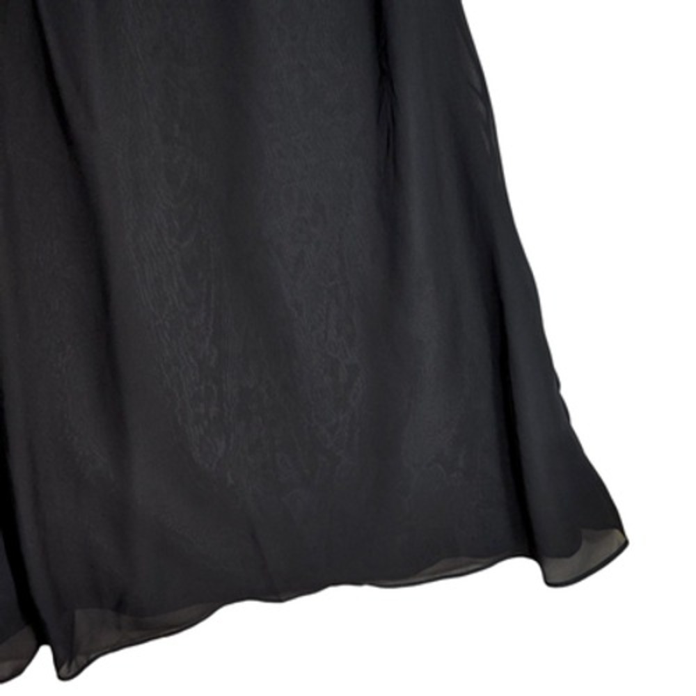 Azazie Gown sz A14 Women Off Shoulder Sweatheart Chiffon Mermaid Dress Black NEW - Picture 15 of 15